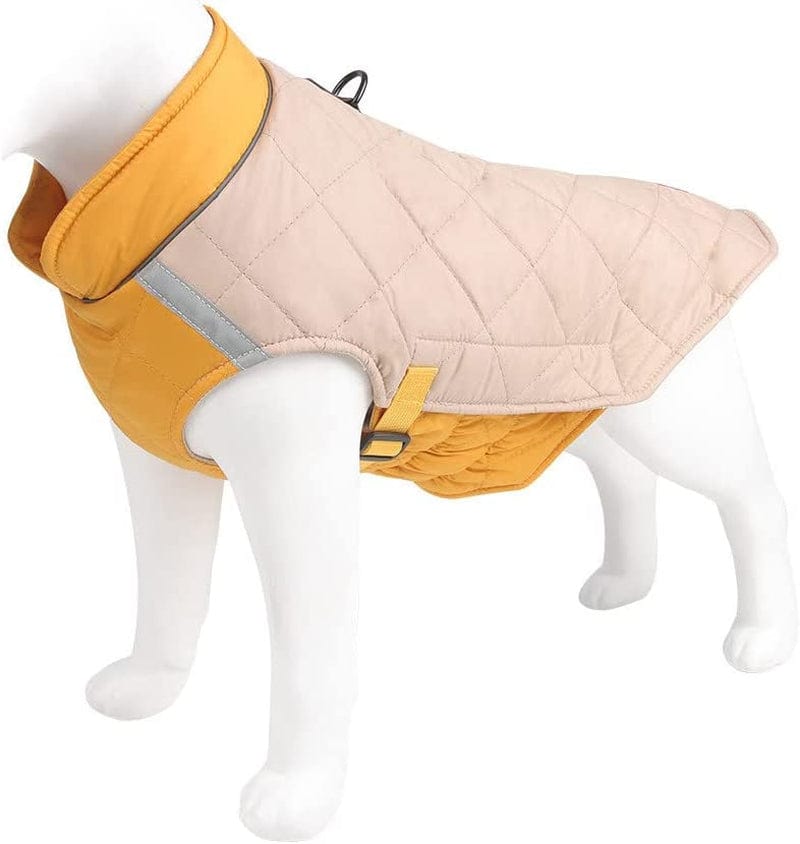 Pet Clothes for Medium Dogs Boys Jackets Winter Vest Pet Windproof Cold Weather Coats Small Medium Dog Clothes with Reflective Warm Dog Sweaters Animals & Pet Supplies > Pet Supplies > Dog Supplies > Dog Apparel HonpraD Yellow Large 