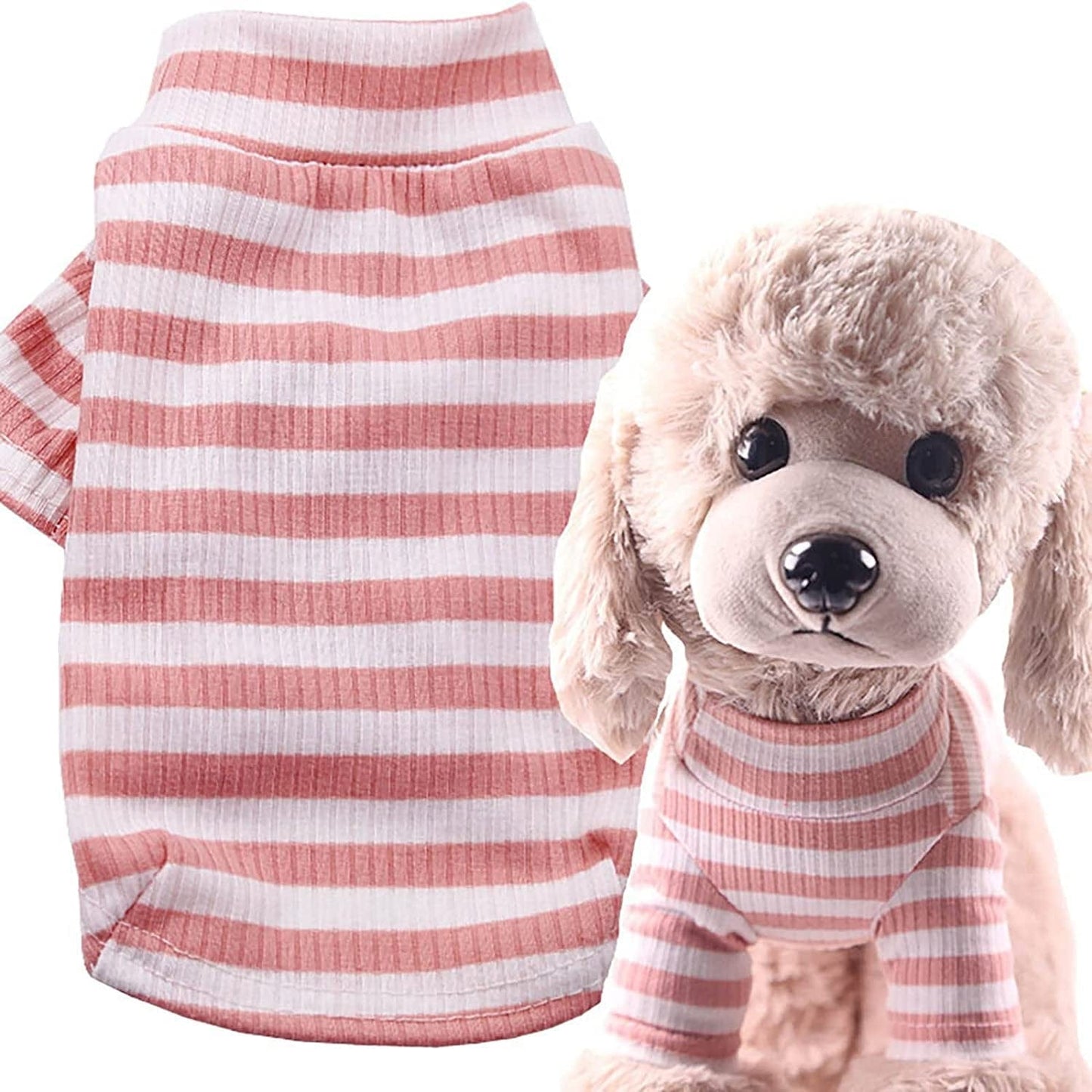 Pet Clothes for Medium Dogs Female Pet Stripe Color Costumes Pet Dog Cat Clothes Vest Shirt Animals & Pet Supplies > Pet Supplies > Dog Supplies > Dog Apparel HonpraD   