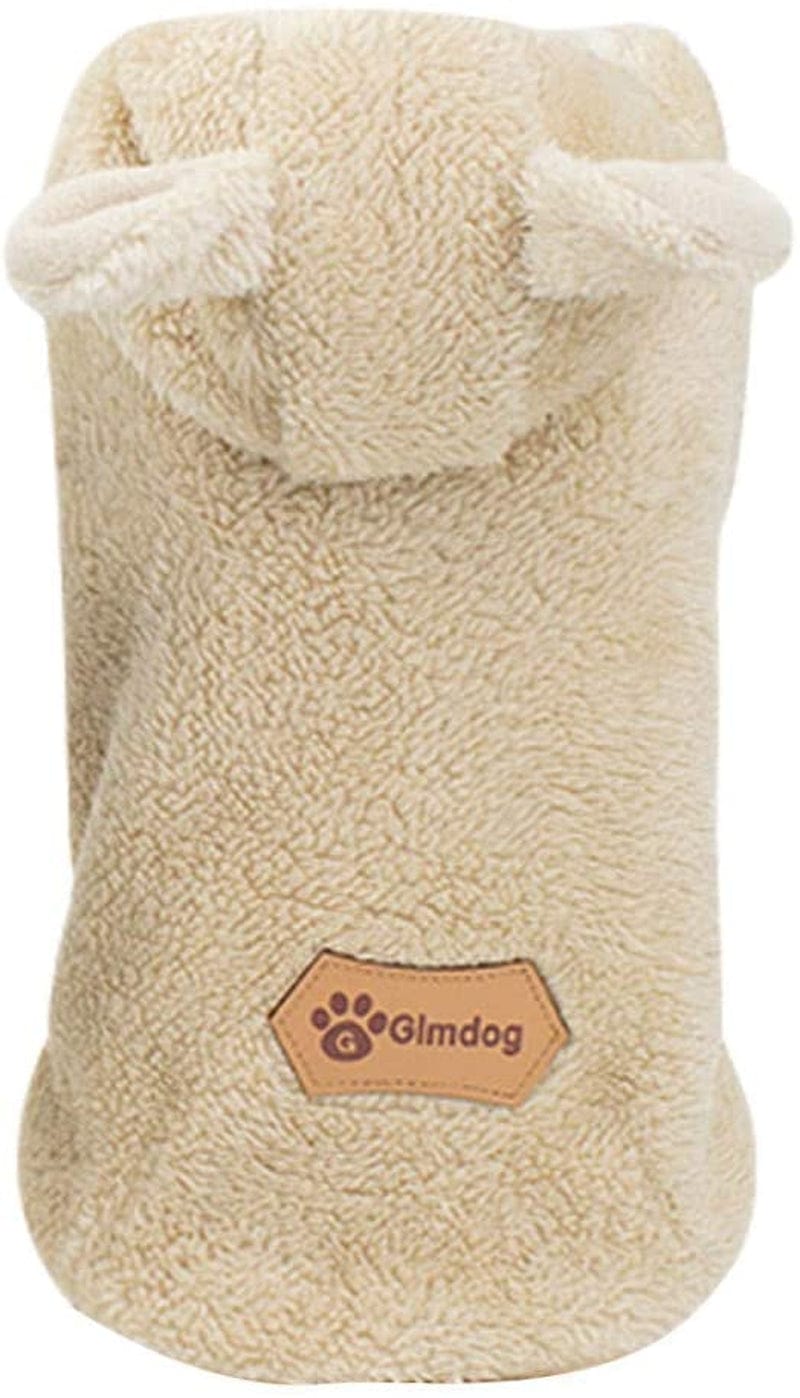 Pet Clothes for Small Dogs Female Pet Puppy Sweatshirt Boys Girls Dog Outfits for Teacup Yorkie Extra Small Breed Costume Cat Coat Warm Shirt Coat Animals & Pet Supplies > Pet Supplies > Dog Supplies > Dog Apparel HonpraD Khaki XX-Large 