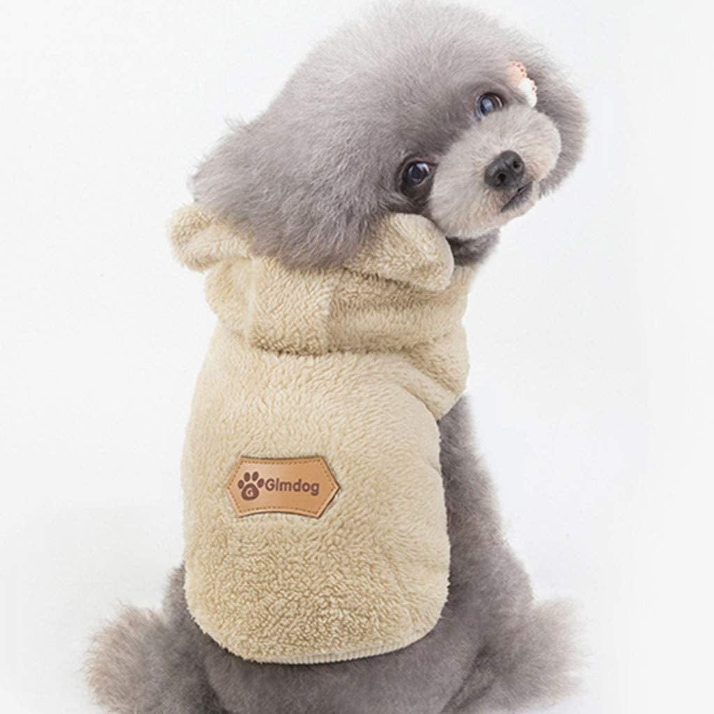 Pet Clothes for Small Dogs Female Pet Puppy Sweatshirt Boys Girls Dog Outfits for Teacup Yorkie Extra Small Breed Costume Cat Coat Warm Shirt Coat Animals & Pet Supplies > Pet Supplies > Dog Supplies > Dog Apparel HonpraD   