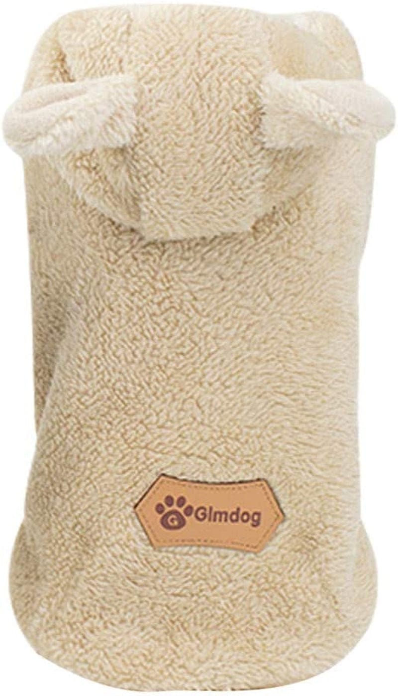 Pet Clothes for Small Dogs Female Pet Puppy Sweatshirt Boys Girls Dog Outfits for Teacup Yorkie Extra Small Breed Costume Cat Coat Warm Shirt Coat Animals & Pet Supplies > Pet Supplies > Dog Supplies > Dog Apparel HonpraD Khaki Large 