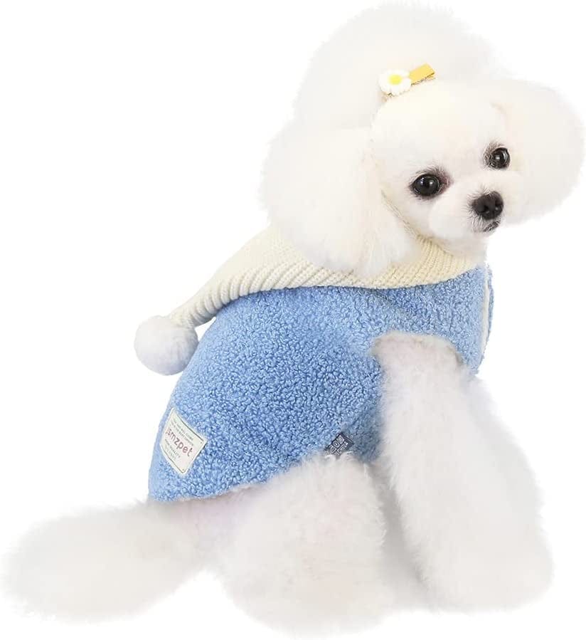 Pet Clothes Plush Summer Shirt for Chihuahua Yorkies Male Outfits Cat Vest Puppy Pet Clothes Animals & Pet Supplies > Pet Supplies > Dog Supplies > Dog Apparel HonpraD Blue Medium 