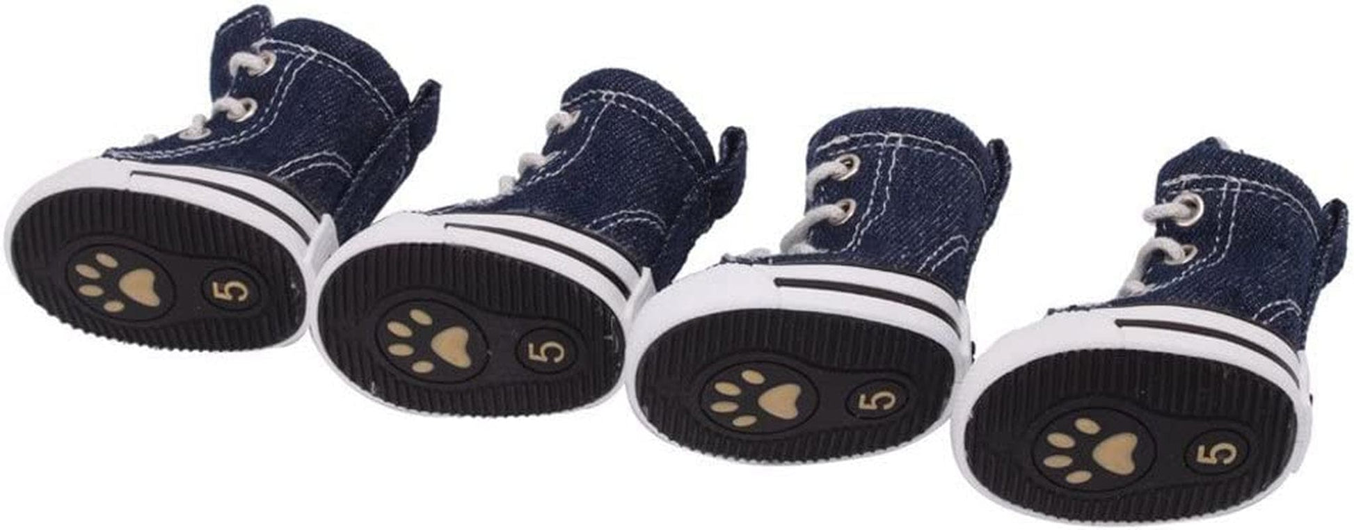 Pet Dog Puppy Nonslip Canvas Sport Shoes Sneaker Boots Rubber Sole Size 5 Blue by Mallofusa Animals & Pet Supplies > Pet Supplies > Dog Supplies > Dog Apparel MALLOFUSA   