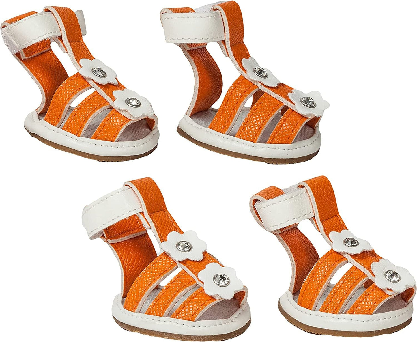 Pet Life Buckle-Supportive Reflective PVC Dog Sandals - Waterproof Summer Dog Shoes with Added Details - Set of 4 Pet Sandals Animals & Pet Supplies > Pet Supplies > Dog Supplies > Dog Apparel Pet Life   
