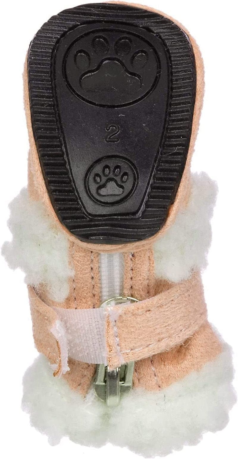 Pet Life 'Duggz' Shearling Dog Shoes - Winter Dog Boots with Dual Hook-And-Loop Enclosures for Ankle Support - Set of 4 Shoes for Dogs Animals & Pet Supplies > Pet Supplies > Dog Supplies > Dog Apparel Pet Life, LLC.   