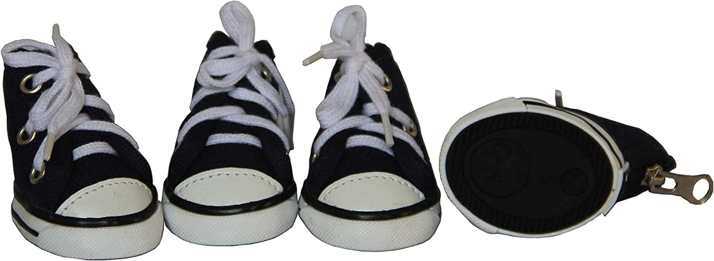 Pet Life Extreme-Skater Dog Shoes - Casual Canvas Year round Pet Shoes with Customizeable Laced Support - Set of 4 Shoes for Dogs Animals & Pet Supplies > Pet Supplies > Dog Supplies > Dog Apparel Pet Life   