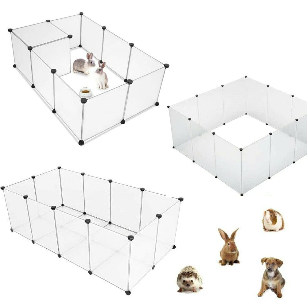 Pet Playpen, Portable Large Plastic Yard Fence Small Animals, Puppy Kennel Crate Fence Tent,12 Panels Animals & Pet Supplies > Pet Supplies > Dog Supplies > Dog Kennels & Runs Geo Bot 12 Panels  