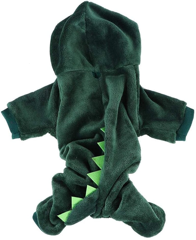 Pet Puppy Hoodies,Fleece Puppy Cute Warm Hoodies Coat Pet Winter Warm Dog Jacket Dinosaur Shape Pet Dog Clothes with Hat(S) (Size : Large) Animals & Pet Supplies > Pet Supplies > Dog Supplies > Dog Apparel NKII   