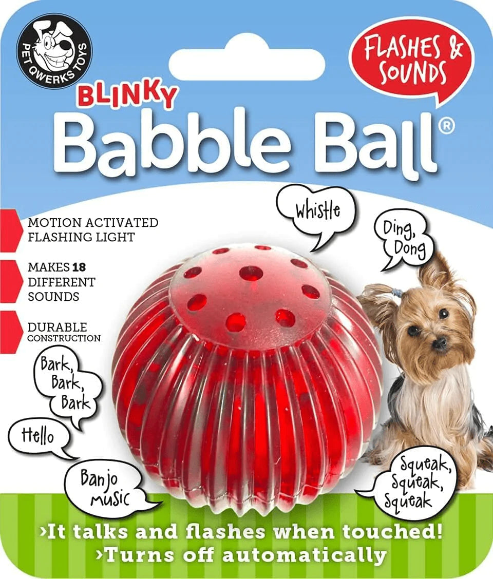 Pet Qwerks Blinky Babble Ball Interactive Dog Toy, Flashes & Talks When Touched Animals & Pet Supplies > Pet Supplies > Cat Supplies > Cat Toys Pet Qwerks   