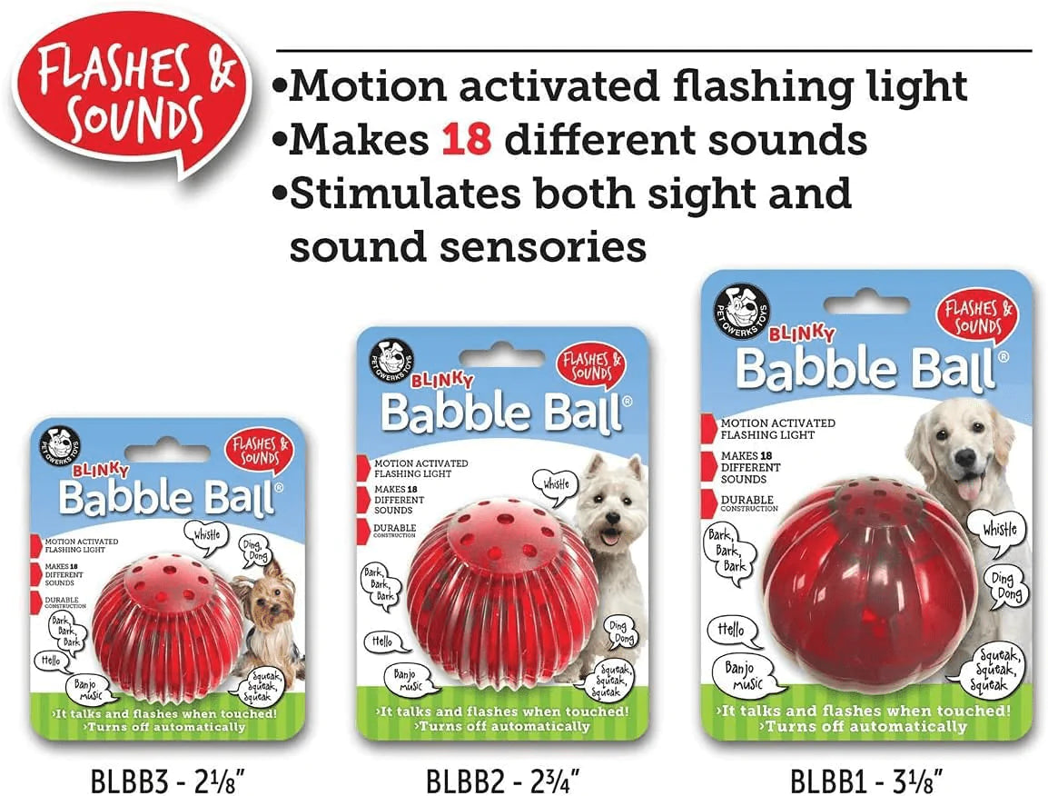 Pet Qwerks Blinky Babble Ball Interactive Dog Toy, Flashes & Talks When Touched Animals & Pet Supplies > Pet Supplies > Cat Supplies > Cat Toys Pet Qwerks   