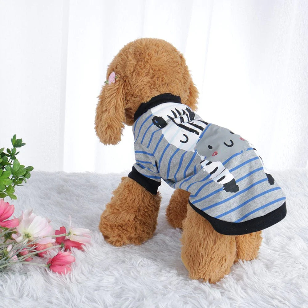 Pet T Shirt Spring Fall Dog Puppy Small Pet Cat Apparel Clothes Vest Clothing Printed, M #10