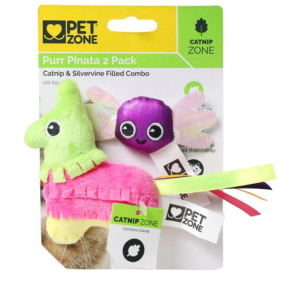 Pet Zone Purr Piñata Plush Catnip Filled Cat Toys for Cats and Kittens, 2 Pack Animals & Pet Supplies > Pet Supplies > Cat Supplies > Cat Toys Our Pets   