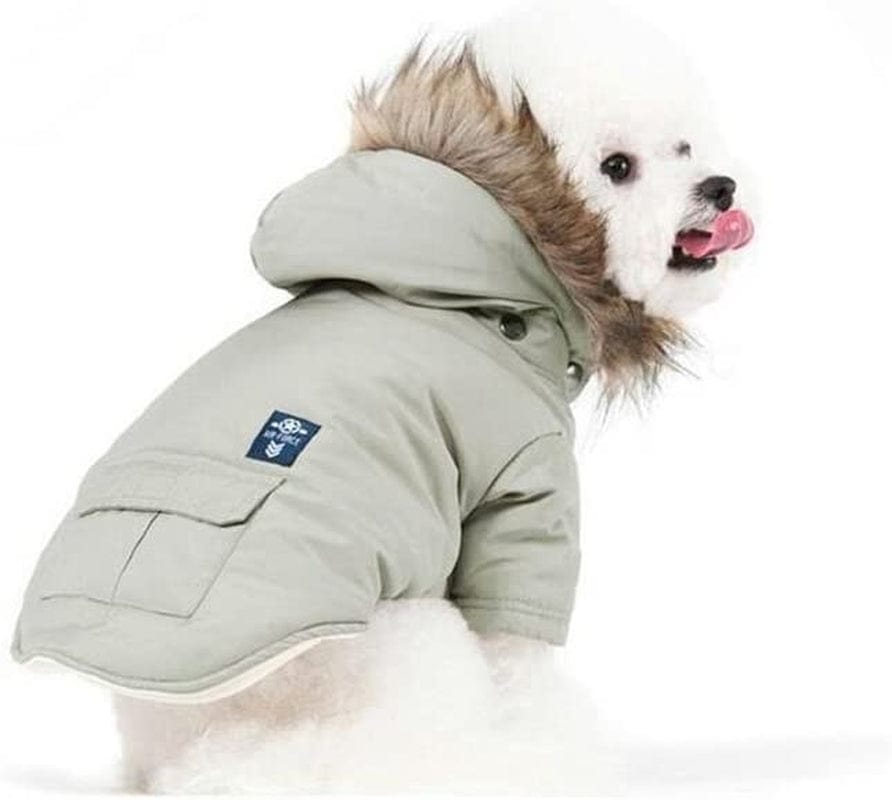 Petbobo Cat Dog Doggie down Jacket Hoodie Coat Pet Clothes Warm Clothing for Small Dogs Winter (S, Yellow) Animals & Pet Supplies > Pet Supplies > Dog Supplies > Dog Apparel PetBoBo Beige 1 XXL