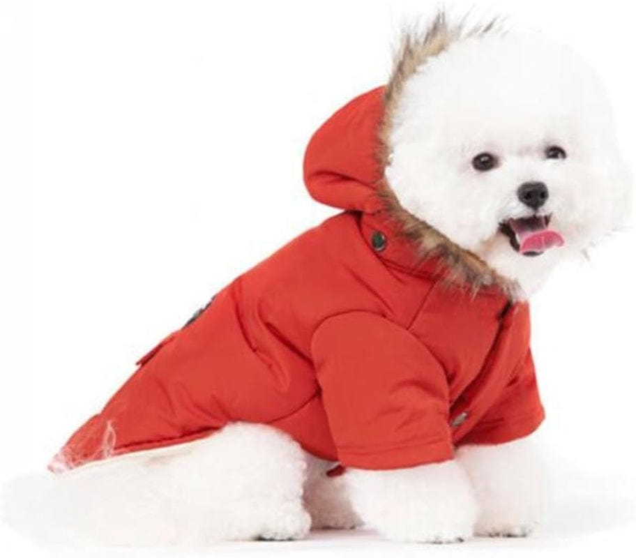 Petbobo Cat Dog Doggie down Jacket Hoodie Coat Pet Clothes Warm Clothing for Small Dogs Winter (S, Yellow) Animals & Pet Supplies > Pet Supplies > Dog Supplies > Dog Apparel PetBoBo (Dark Orange)Red 1 XL (Pack of 1)