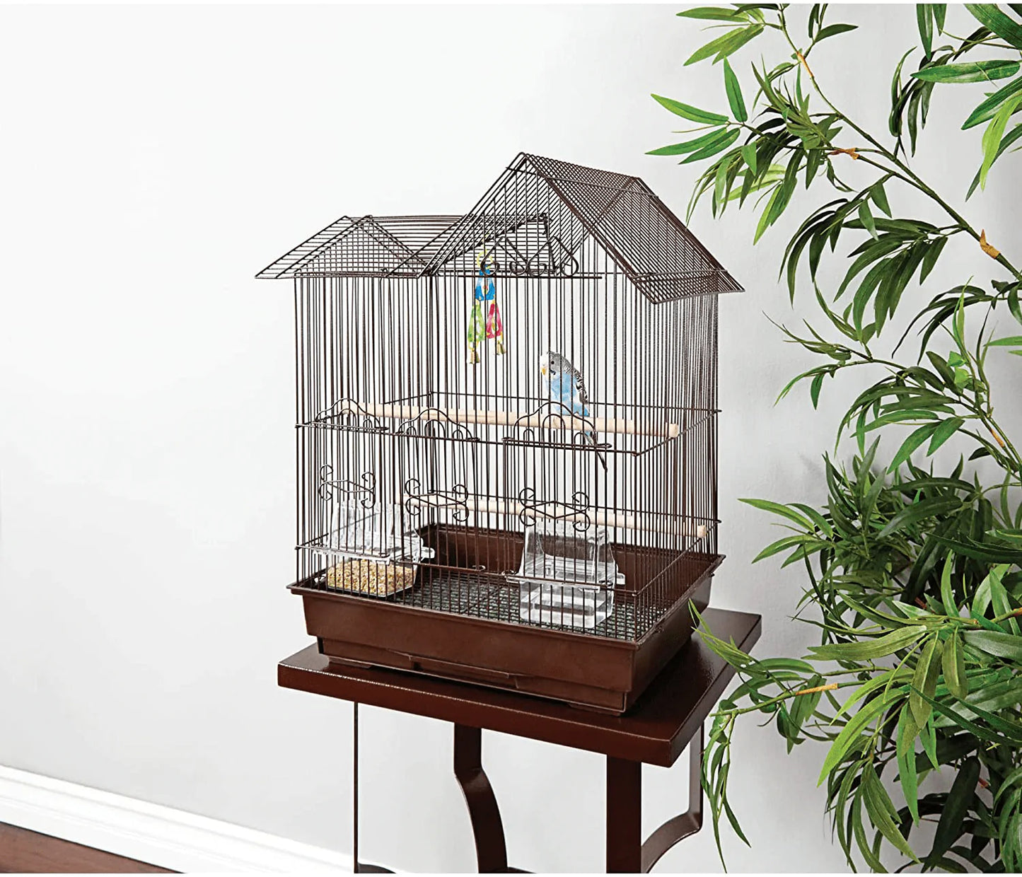 Petco Designer Brown Ranch Style Top Parakeet Cage Animals & Pet Supplies > Pet Supplies > Bird Supplies > Bird Cages & Stands Petco   