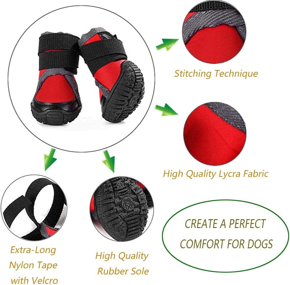Petilleur waterproof dog shoes Clearance