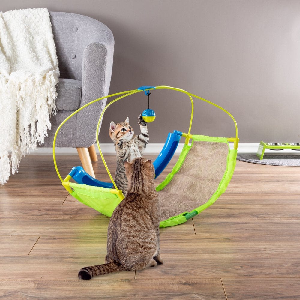 Petmaker Interactive Cat Toy Activity Mat with Sisal Scratching Area, Hanging Toy & Rolling Ball Animals & Pet Supplies > Pet Supplies > Cat Supplies > Cat Toys Trademark Global LLC   