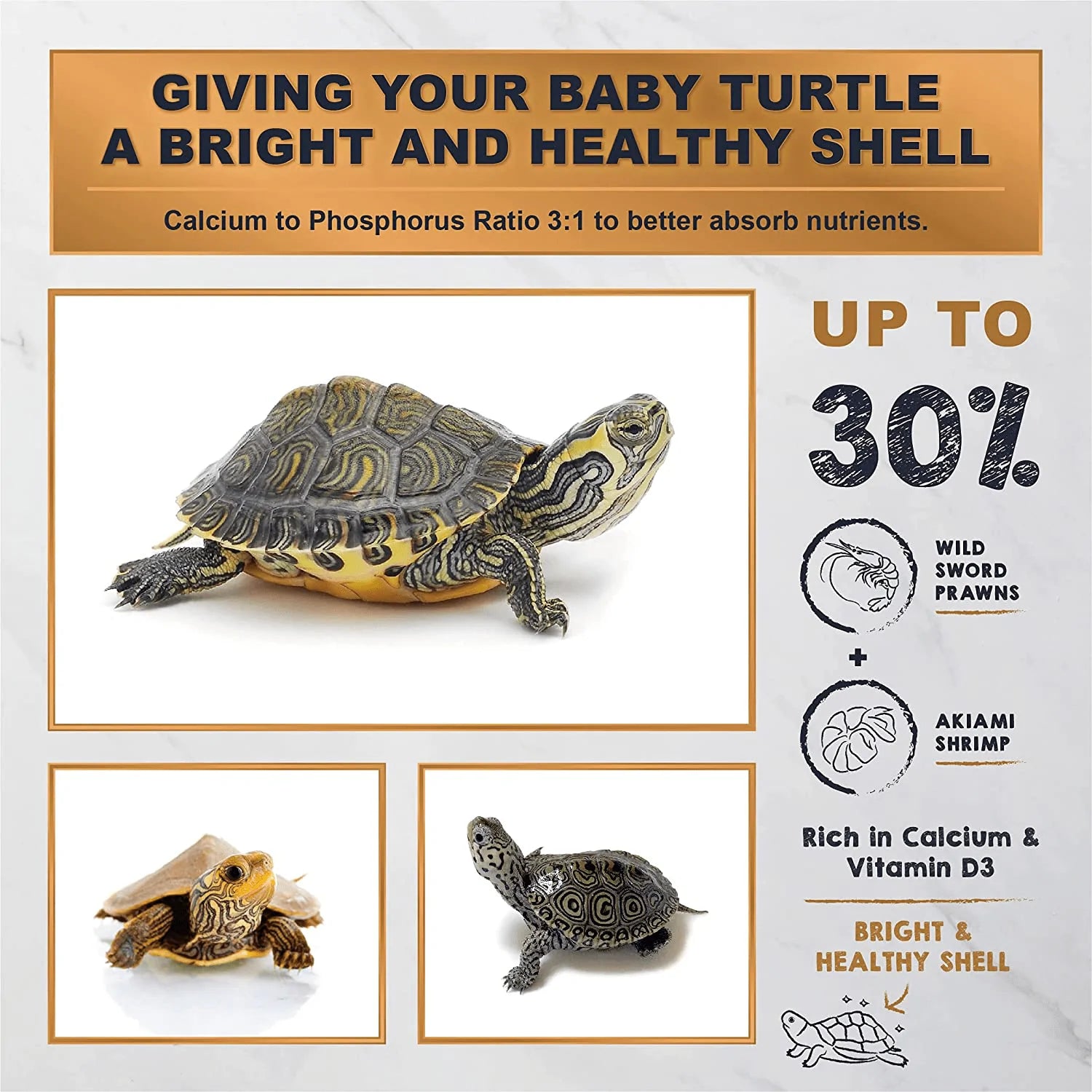 [Picky Juvenile Aquatic Turtle Food] Ultra Fresh - Baby Turtle Nutri Stick, Wild Sword Prawn, Sweet Potato Leaves, Calcium & Vitamin D-Enriched Aquatic Turtle Food with Probiotics for Picky Baby Turtles Animals & Pet Supplies > Pet Supplies > Reptile & Amphibian Supplies > Reptile & Amphibian Food Ultra Fresh   