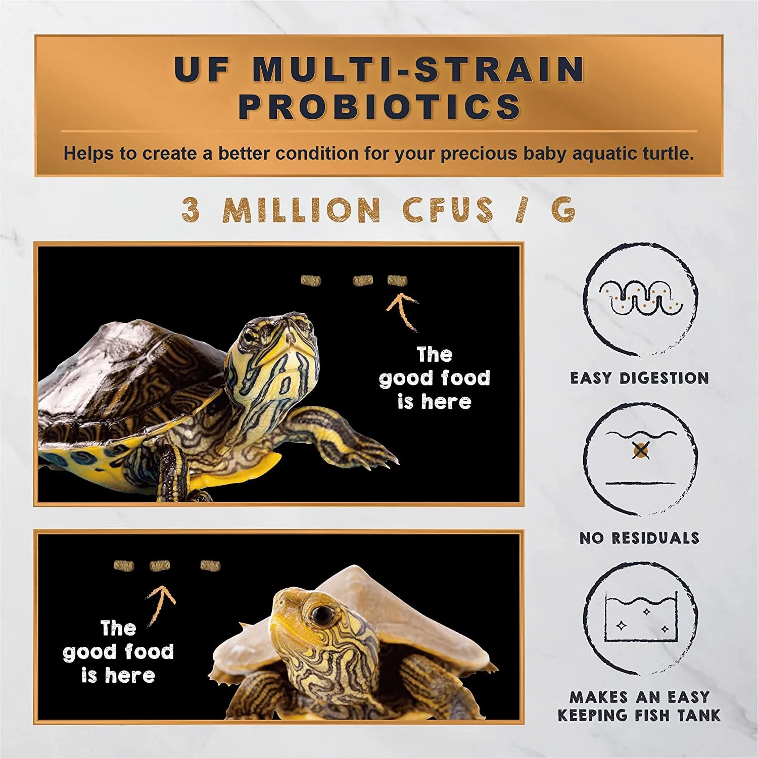 [Picky Juvenile Aquatic Turtle Food] Ultra Fresh - Baby Turtle Nutri Stick, Wild Sword Prawn, Sweet Potato Leaves, Calcium & Vitamin D-Enriched Aquatic Turtle Food with Probiotics for Picky Baby Turtles Animals & Pet Supplies > Pet Supplies > Reptile & Amphibian Supplies > Reptile & Amphibian Food Ultra Fresh   