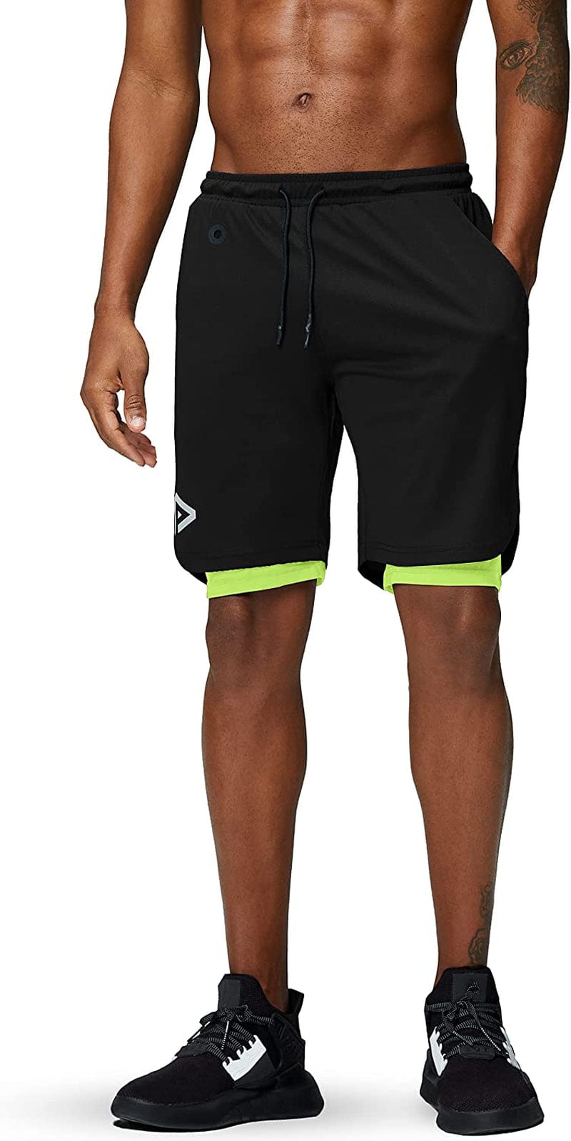 Pinkbomb Men'S 2 in 1 Running Shorts Gym Workout Quick Dry Mens Shorts with Phone Pocket Animals & Pet Supplies > Pet Supplies > Dog Supplies > Dog Apparel Pinkbomb   