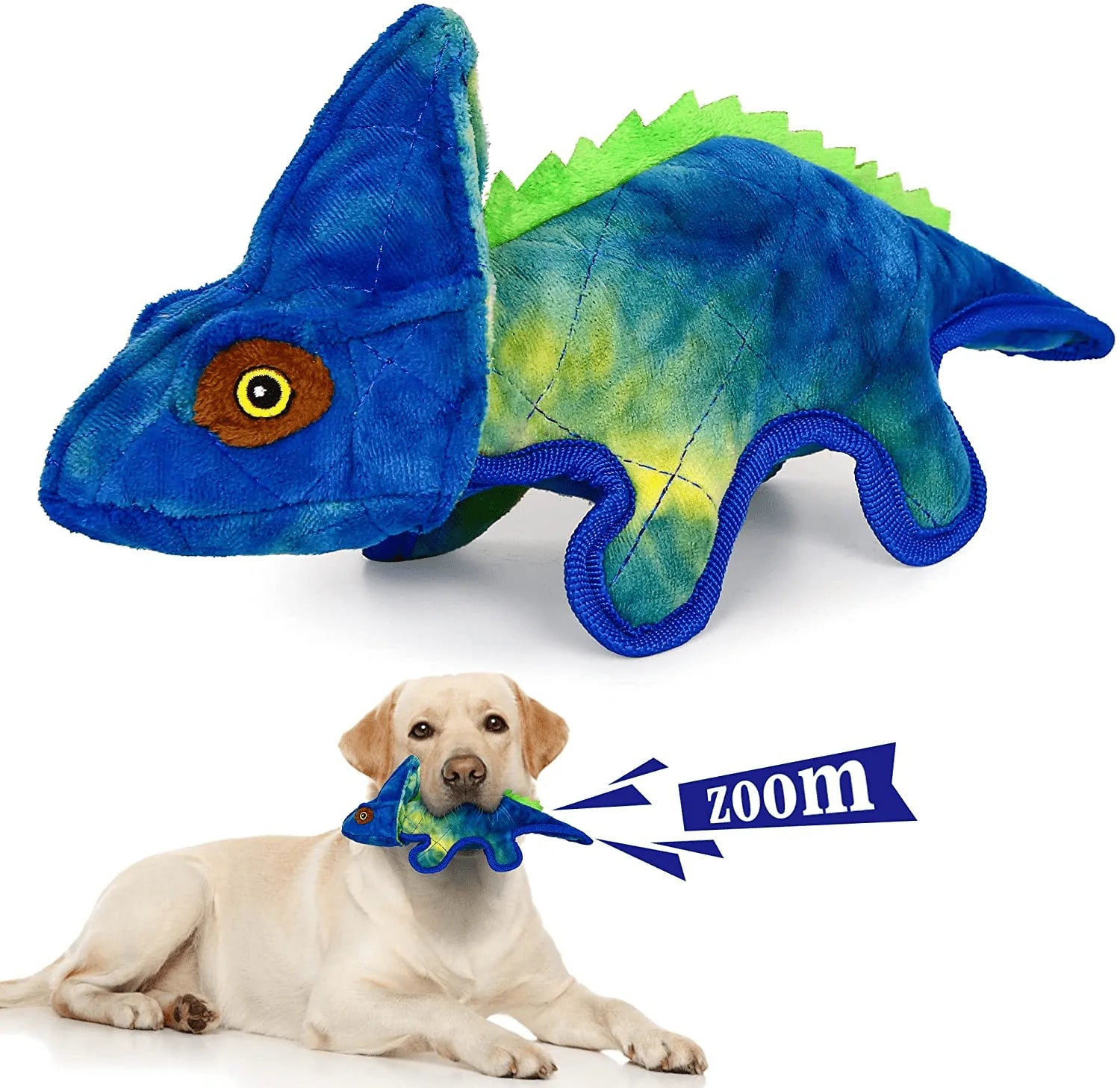 Plush Dog Toys for Large Aggressive Chewers,Interactive Squeaky Tough Toy Gifts for Small Medium Dog Birthday,Durable Stuffed Teething Chew Toy for Breed Animals & Pet Supplies > Pet Supplies > Dog Supplies > Dog Toys IOKHEIRA Blue  