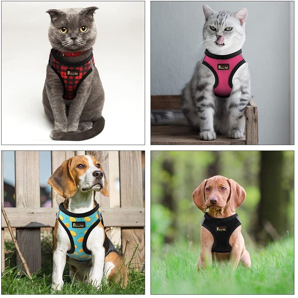 Plutus Pet Step-In Dog Harness, Adjustable Reflective Soft Dog Harness, Breathable Dog Vest Harness for Cats Puppy and Small Medium Dogs(M, Red) Animals & Pet Supplies > Pet Supplies > Dog Supplies > Dog Apparel PLUTUS PET   