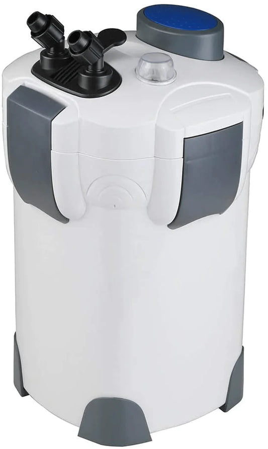 Polar Aurora Free Media 4-Stage External Canister Filter with 9-Watt Light, 525 GPH with Free Media