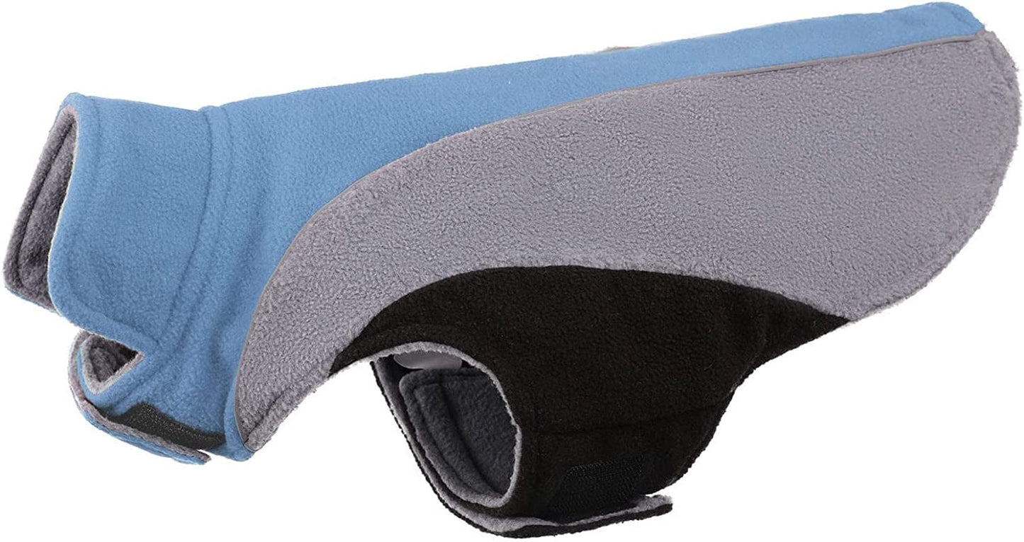 Polar Fleece Dog Jacket, Apparel for Cold Weather, Reversible Soft Warm Coat with Leash Hole, Safety Reflective Strap Adjustable Hook and Loop Puppy Clothes for Small Medium Large Pet (XS-3XL) Animals & Pet Supplies > Pet Supplies > Dog Supplies > Dog Apparel LeLePet Blue Large 