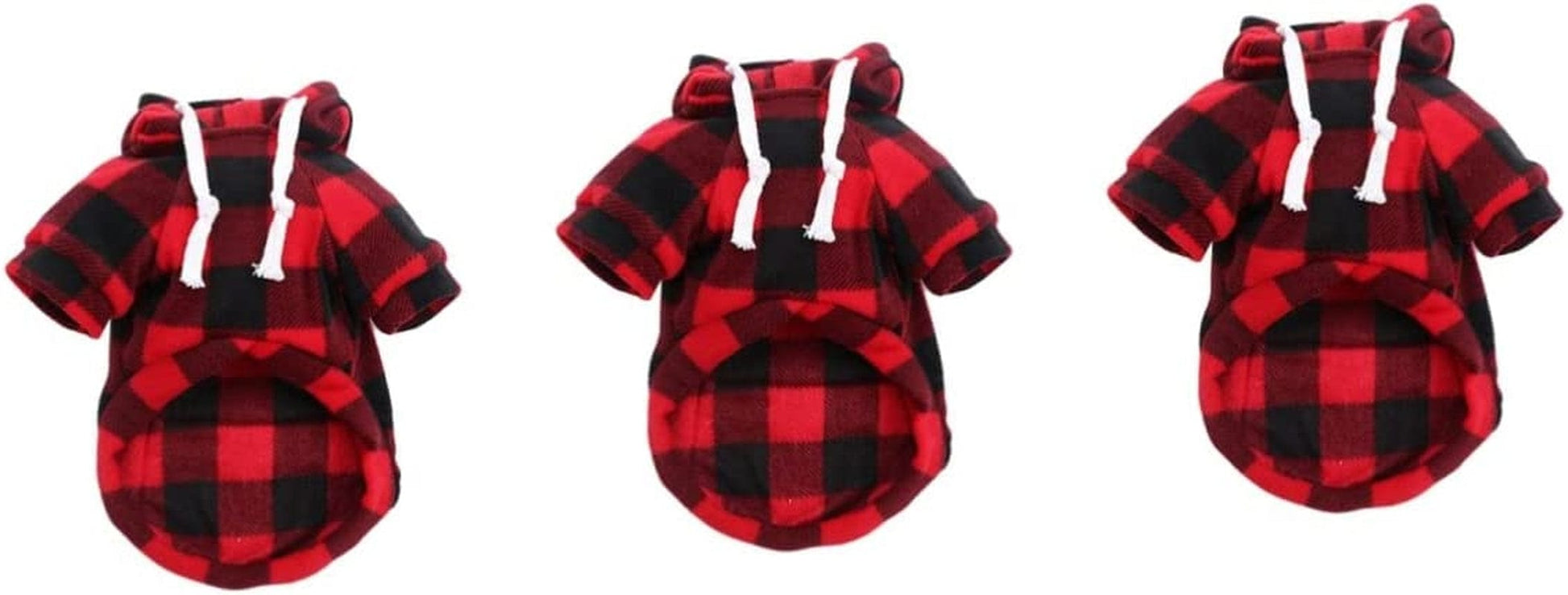 POPETPOP 1Pc Pet Coat Girl Hoodies Santa Vest Hooded Jacket Dog Red Sweater Dog Hoodie for Medium Dogs Dog Clothes Girl Dog Photography Prop Puppy Grid Pattern Costume Pet Clothing Red Grid Animals & Pet Supplies > Pet Supplies > Dog Supplies > Dog Apparel POPETPOP Redx3pcs Lx3pcs 