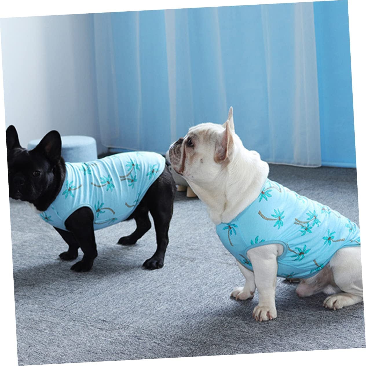 POPETPOP Clothing Mcbling Clothes Summer Dress Pet Outfit Pet Costume Dog Vest Summer Pet Summer Clothes Blue Thin Section XXL Dog Waistcoat Animals & Pet Supplies > Pet Supplies > Dog Supplies > Dog Apparel POPETPOP   