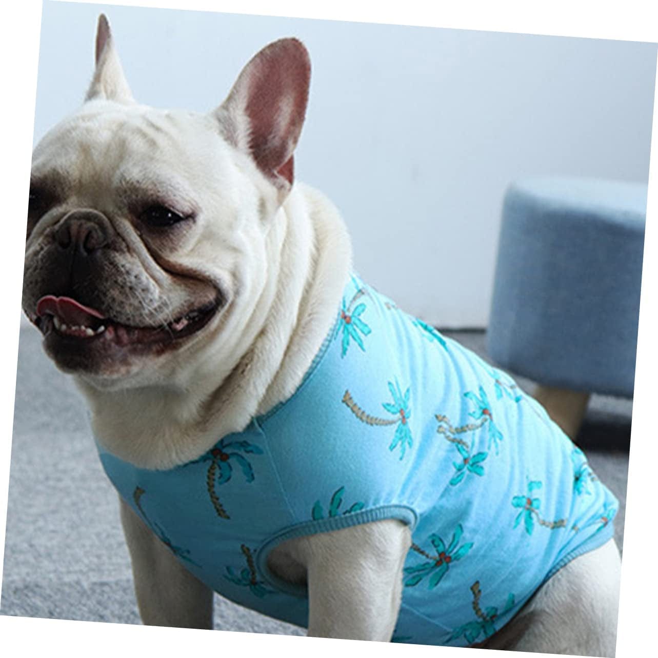 POPETPOP Clothing Mcbling Clothes Summer Dress Pet Outfit Pet Costume Dog Vest Summer Pet Summer Clothes Blue Thin Section XXL Dog Waistcoat Animals & Pet Supplies > Pet Supplies > Dog Supplies > Dog Apparel POPETPOP   