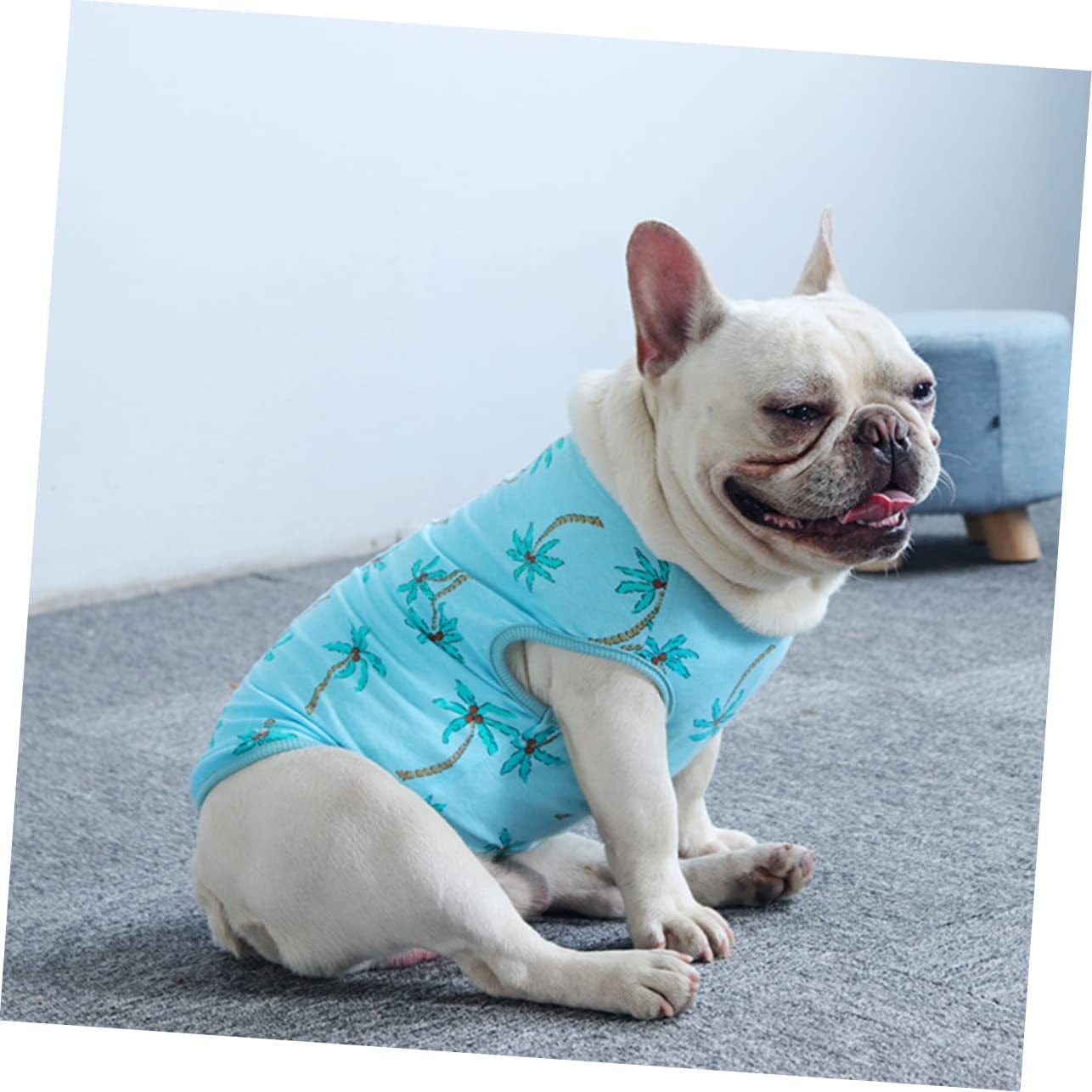 POPETPOP Clothing Mcbling Clothes Summer Dress Pet Outfit Pet Costume Dog Vest Summer Pet Summer Clothes Blue Thin Section XXL Dog Waistcoat Animals & Pet Supplies > Pet Supplies > Dog Supplies > Dog Apparel POPETPOP   