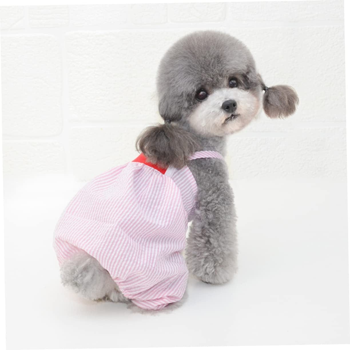 POPETPOP Mcbling Clothes Puppy Clothes Puppy Shirts Puppy Jumpsuit Dog Jackets Clothing Pet Watermelon Clothes Pet Pant Party Dog Pant Pink Small Dog Sweatshirt Dog Coat with Hood Animals & Pet Supplies > Pet Supplies > Dog Supplies > Dog Apparel POPETPOP   