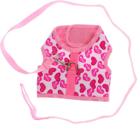 POPETPOP Pet Harness Puppy Vest Fashion Harness Harness for Small Dogs Cool Mesh Dog Harness Dog Vest Harness Pet Summer Vest Pet Cool Harness Dog Summer Harness Dog Strap Vest Running Set Animals & Pet Supplies > Pet Supplies > Dog Supplies > Dog Apparel POPETPOP Pink L 