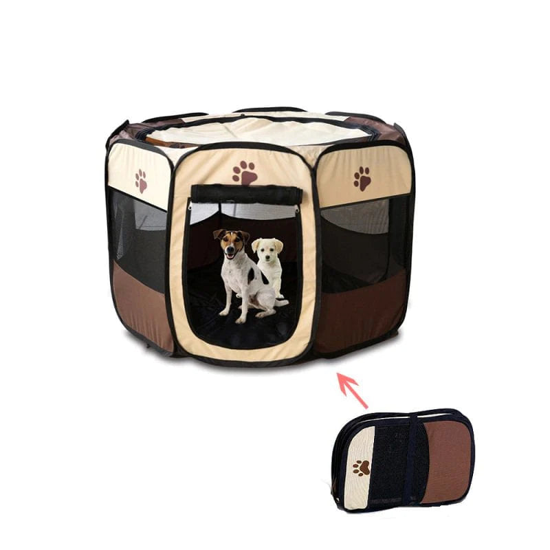 Poseca Portable Collapsible Octagonal Pet Tent Dogs House Dogs Bed Outdoor Breathable Tent Kennel Fence Animals & Pet Supplies > Pet Supplies > Dog Supplies > Dog Houses Poseca   