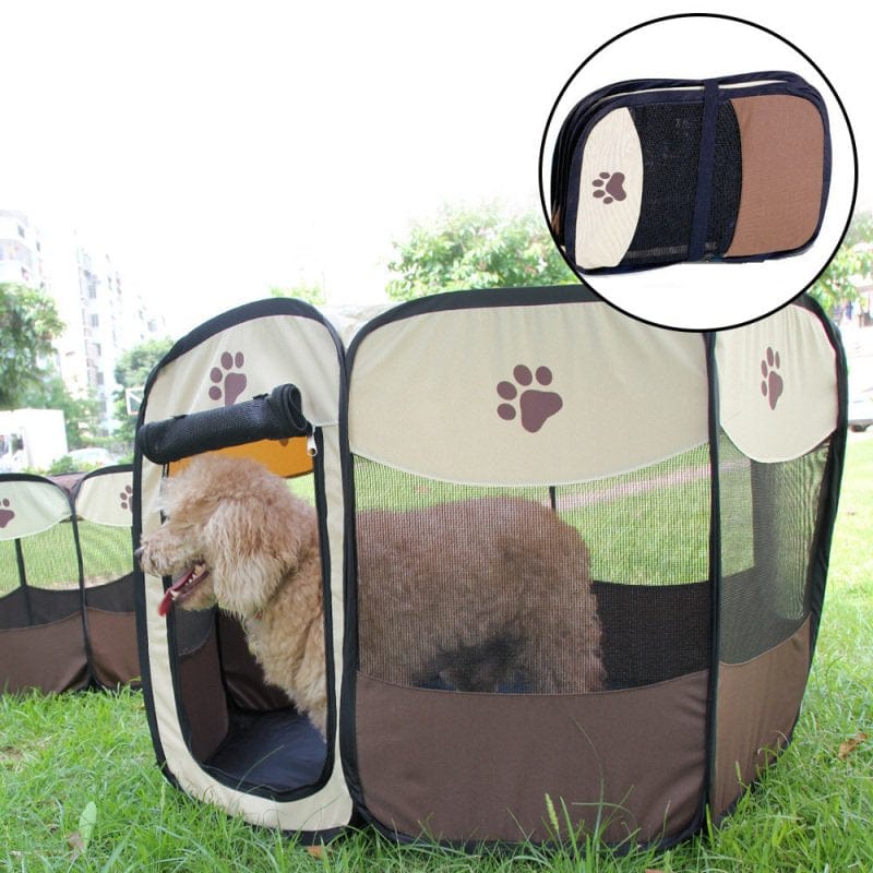 Poseca Portable Collapsible Octagonal Pet Tent Dogs House Dogs Bed Outdoor Breathable Tent Kennel Fence Animals & Pet Supplies > Pet Supplies > Dog Supplies > Dog Houses Poseca   