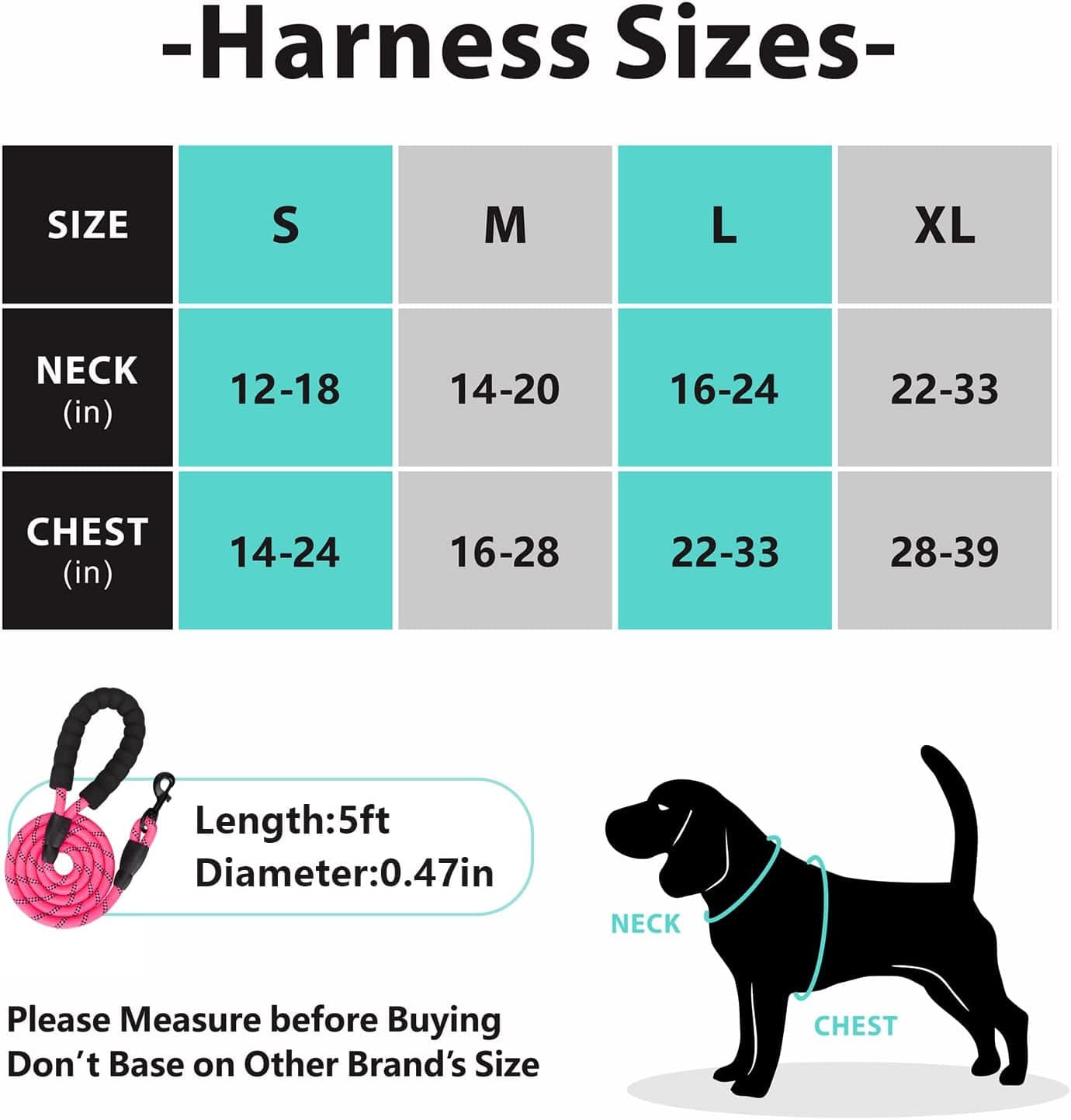 Poypet Dog Harness and Leash Combo, Escape Proof No Pull Vest Harness, with 5 Feet Leash, Reflective Adjustable Soft Padded Pet Harness with Handle for Small to Large Dogs(Pink,M) Animals & Pet Supplies > Pet Supplies > Dog Supplies > Dog Apparel PoyPet   