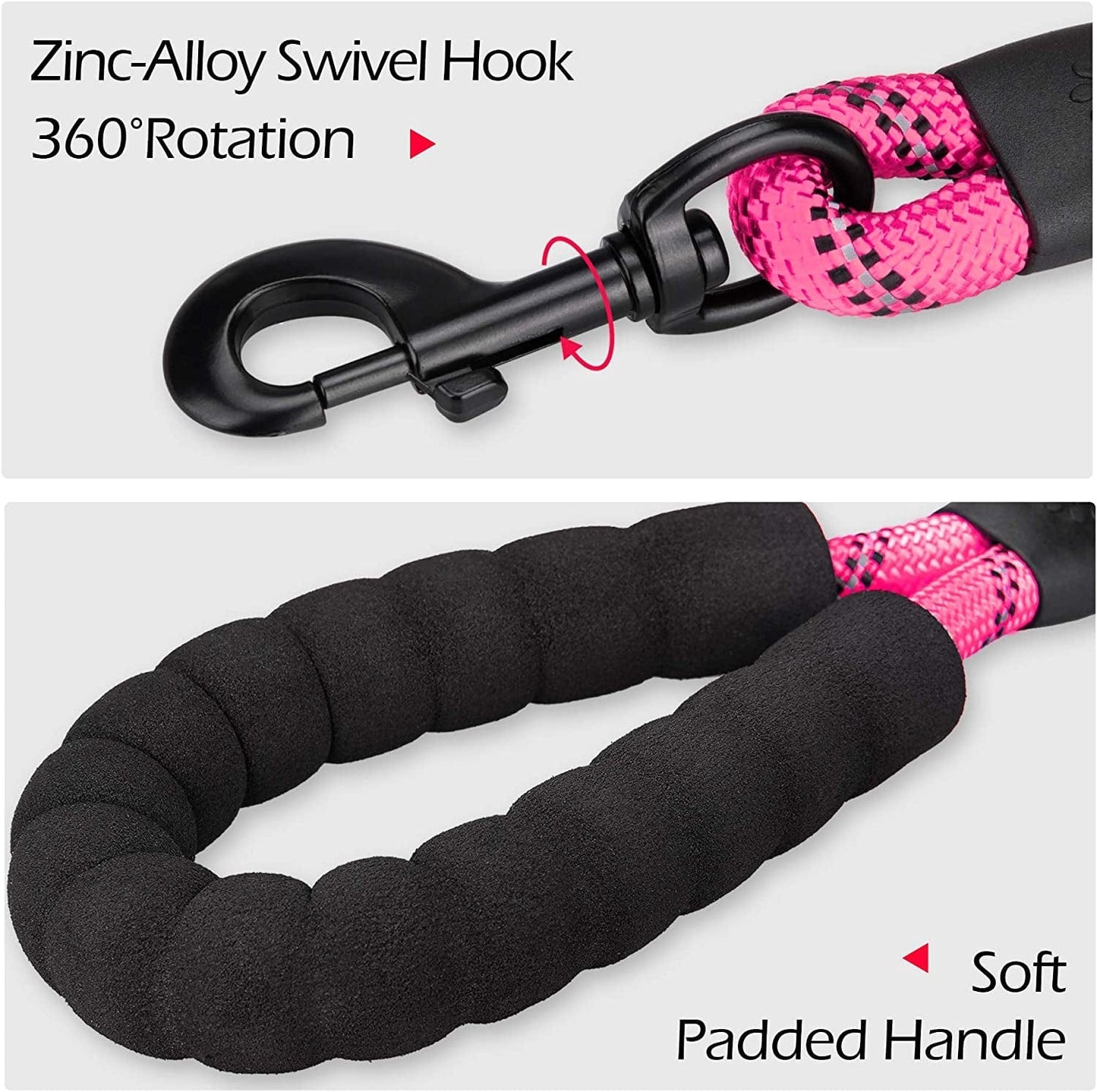 Poypet Dog Harness and Leash Combo, Escape Proof No Pull Vest Harness, with 5 Feet Leash, Reflective Adjustable Soft Padded Pet Harness with Handle for Small to Large Dogs(Pink,M) Animals & Pet Supplies > Pet Supplies > Dog Supplies > Dog Apparel PoyPet   