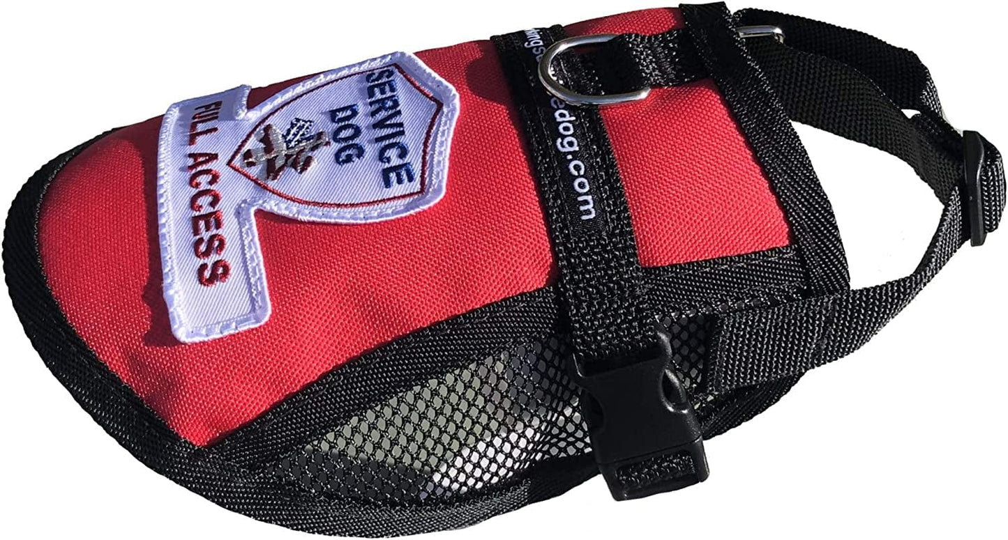 Premium Service Dog Mesh Full Access Vest - (18 - 22" Girth, Red) - Includes Five Service Dog Law Handout Cards Animals & Pet Supplies > Pet Supplies > Dog Supplies > Dog Apparel Working Service Dog   