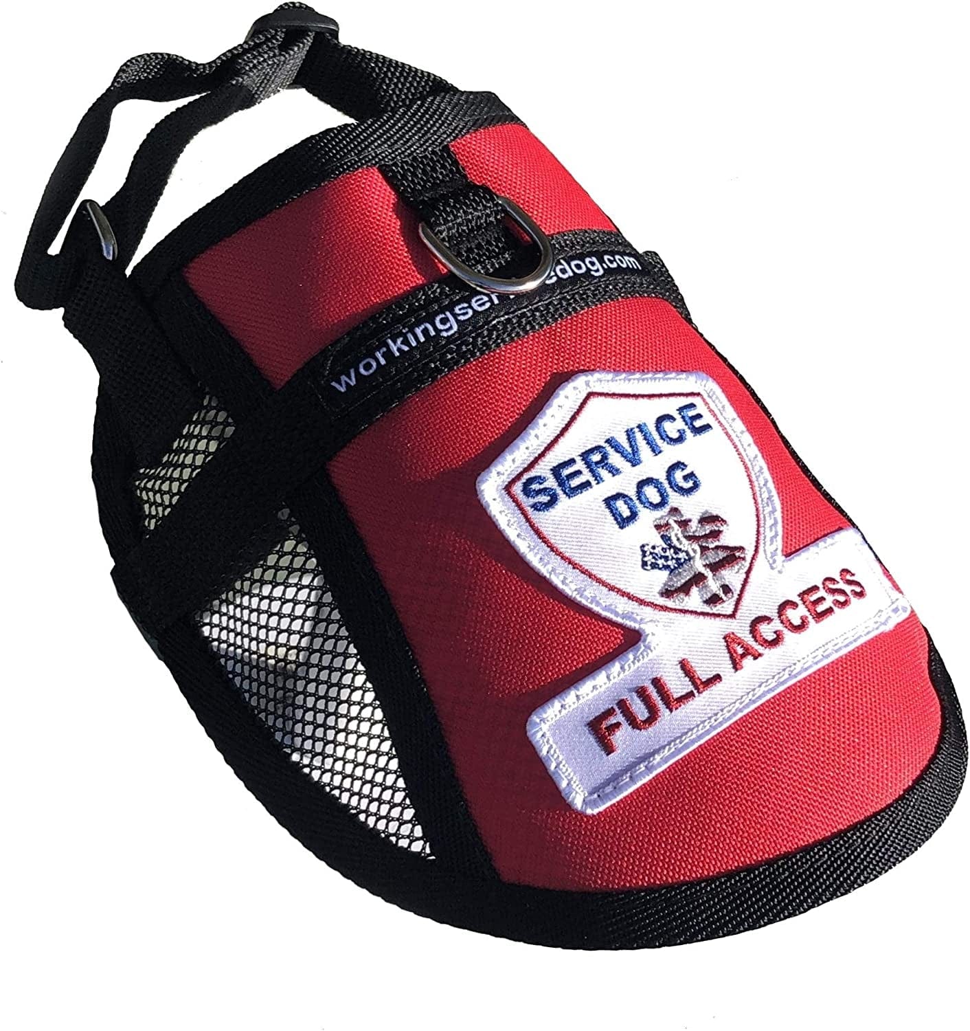 Premium Service Dog Mesh Full Access Vest - (18 - 22" Girth, Red) - Includes Five Service Dog Law Handout Cards Animals & Pet Supplies > Pet Supplies > Dog Supplies > Dog Apparel Working Service Dog   