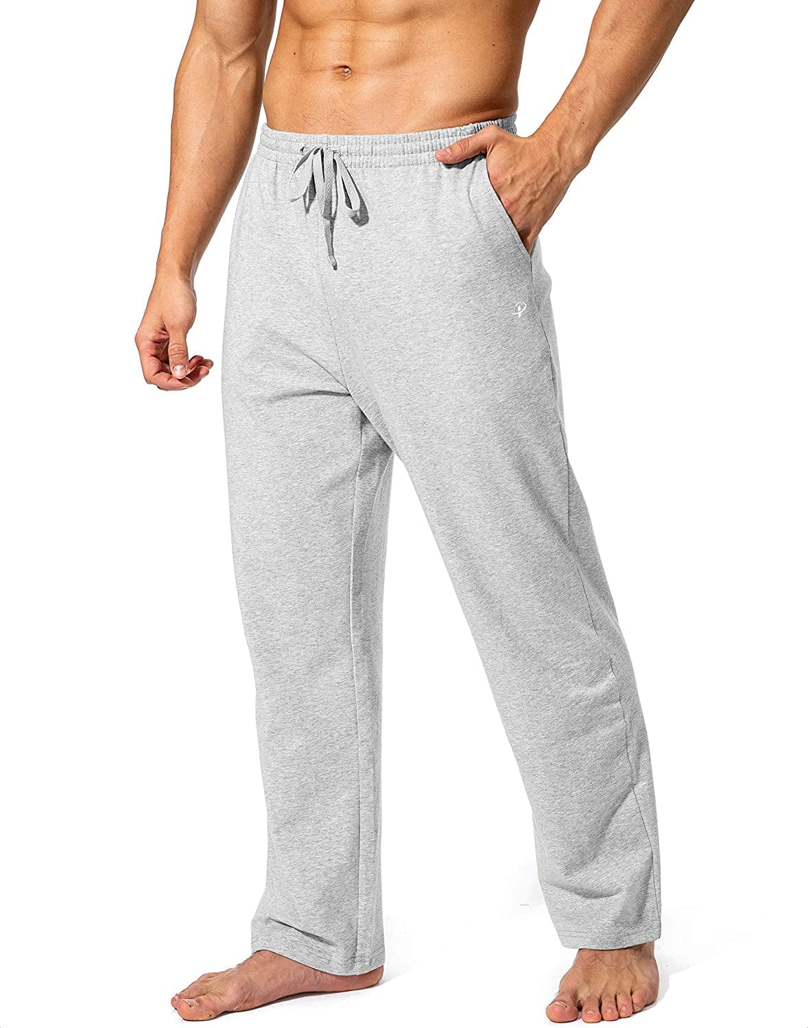 KouKou Men's Sweatpants with Zipper Pockets Open Bottom Athletic Pants for  Men Running Jogging Workout Gym : : Clothing, Shoes & Accessories