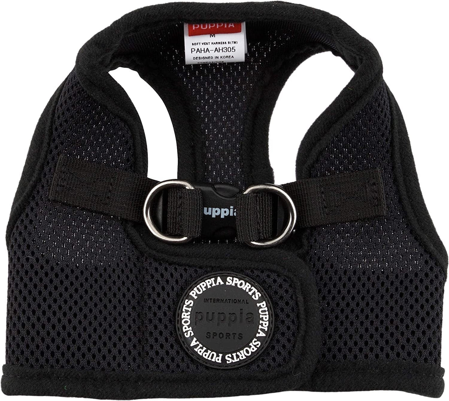 Puppia Soft Vest Dog Harness - Black - Medium Animals & Pet Supplies > Pet Supplies > Dog Supplies > Dog Apparel Puppia   