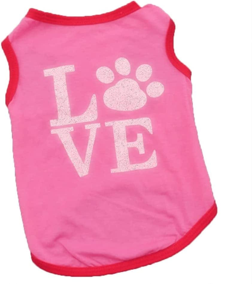 Puppy Clothes Vest Tpet Lightweight Stretchy T-Shirts Soft Apparel for Puppy Clothing Shirt Pet Clothes (Large, Pink) Animals & Pet Supplies > Pet Supplies > Dog Supplies > Dog Apparel HonpraD Pink X-Small 