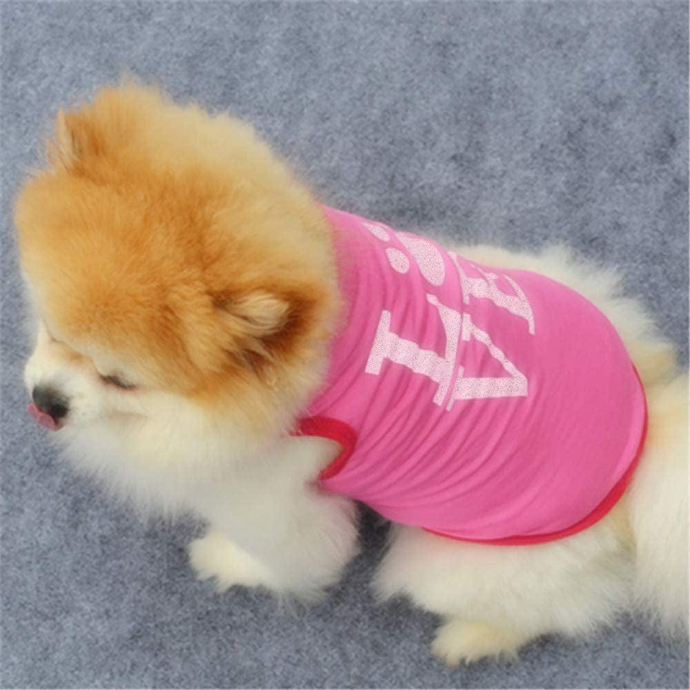 Puppy Clothes Vest Tpet Lightweight Stretchy T-Shirts Soft Apparel for Puppy Clothing Shirt Pet Clothes (Large, Pink) Animals & Pet Supplies > Pet Supplies > Dog Supplies > Dog Apparel HonpraD   