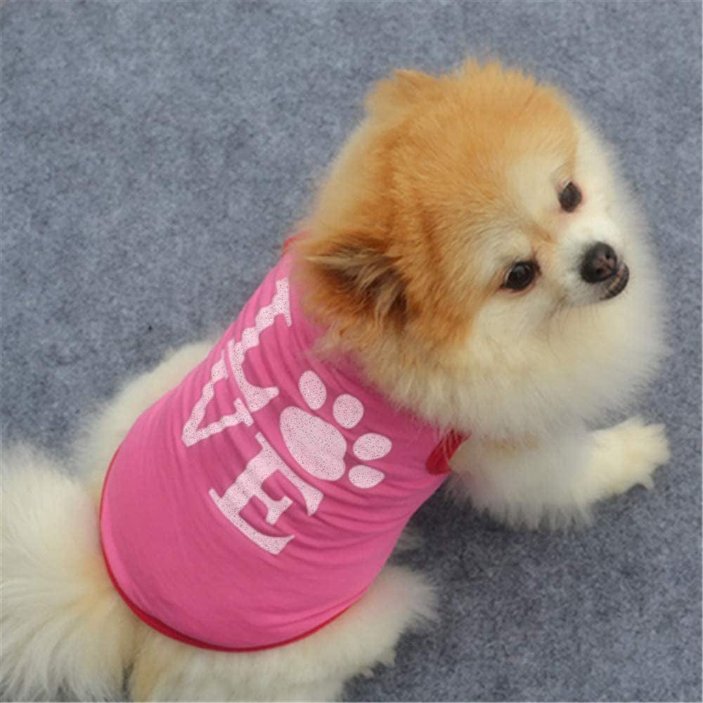 Puppy Clothes Vest Tpet Lightweight Stretchy T-Shirts Soft Apparel for Puppy Clothing Shirt Pet Clothes (Large, Pink) Animals & Pet Supplies > Pet Supplies > Dog Supplies > Dog Apparel HonpraD   