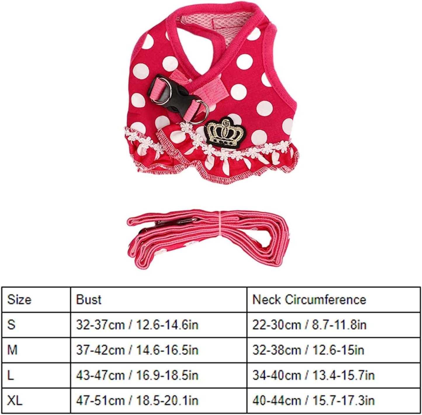 Puppy Vest Belt, Prevent Choking Escape Proof Dog Harness Leash Adjustable for Walking for Training(Pink, M) Animals & Pet Supplies > Pet Supplies > Dog Supplies > Dog Apparel KUIDAMOS   