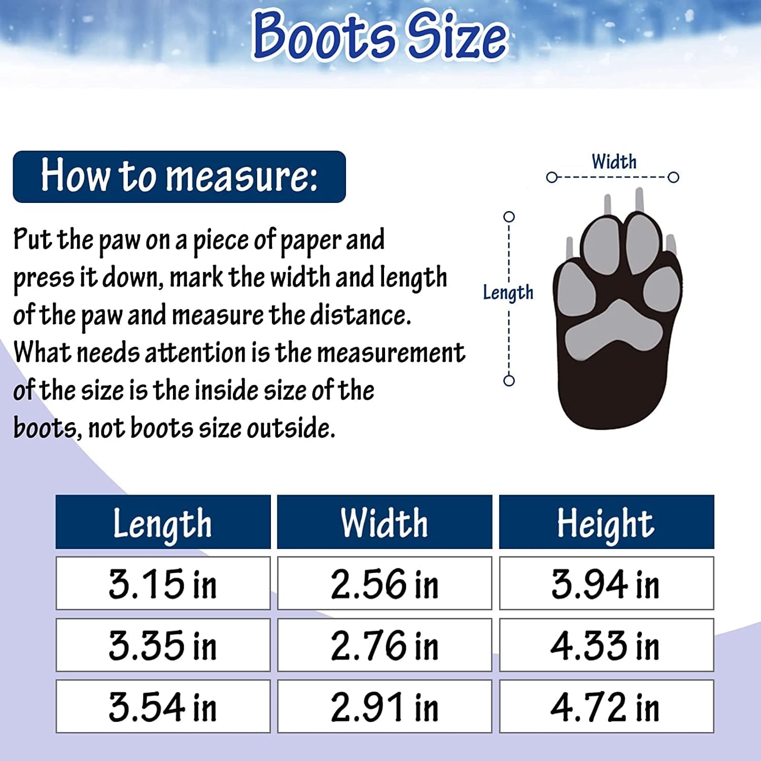 PUPTECK Winter Dog Boots Waterproof Rain Dog Shoes with Reflective Straps Anti-Slip Pet Paw Protector Rugged Sole for Outdoor Walking Running Hiking Animals & Pet Supplies > Pet Supplies > Dog Supplies > Dog Apparel PUPTECK   