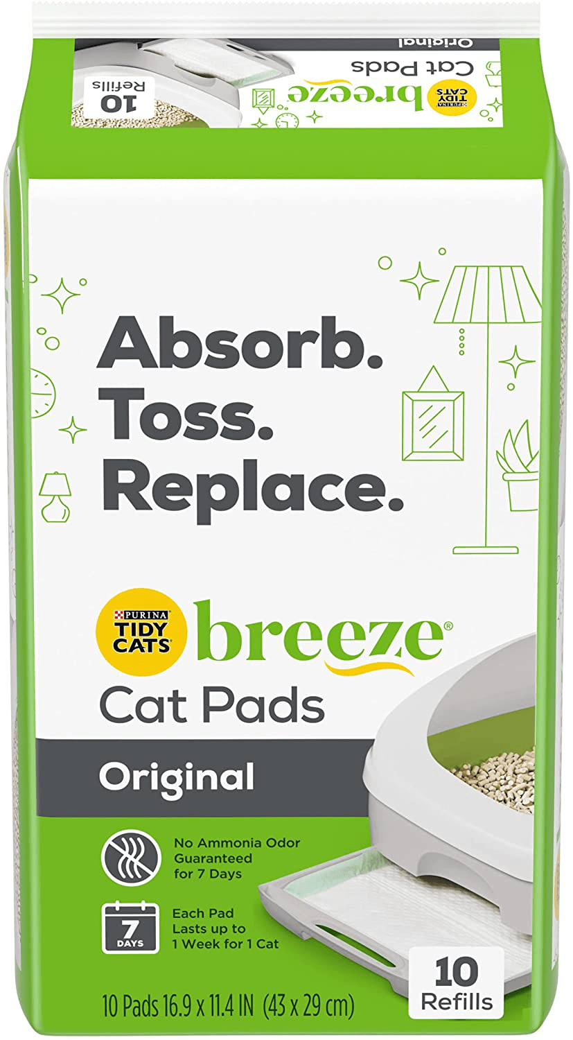 Purina Tidy Cats Cat Pads, BREEZE Refill Pack - (6) 10 Ct. Pouches