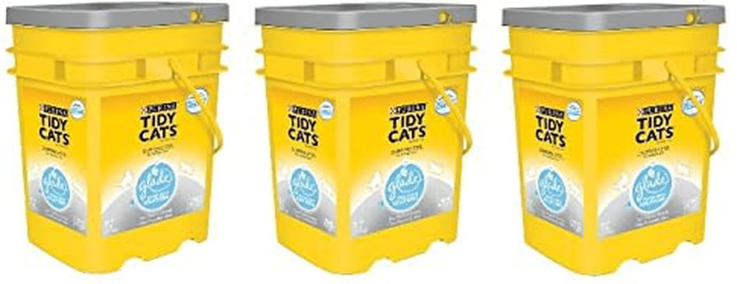 Purina Tidy Cats Glade Tough Odor Solutions Clear Springs Clumping Cat Litter, 35 Lb - 3 Pails Animals & Pet Supplies > Pet Supplies > Cat Supplies > Cat Litter GADULU   
