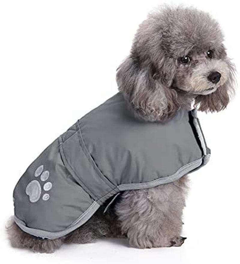 Queenmore Cold Weather Dog Coats Loft Reversible Winter Fleece Dog Vest Waterproof Pet Jacket Available in Extra Small, Small, Medium, Large Extra Large Sizes Animals & Pet Supplies > Pet Supplies > Dog Supplies > Dog Apparel Queenmore Grey Small 